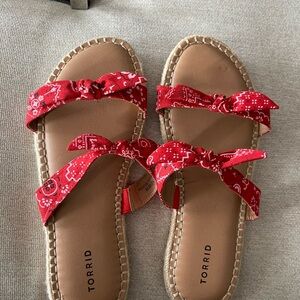 Torrid Women's Red Bandana Sandals